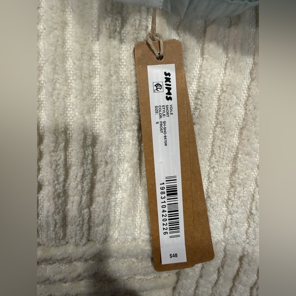 NWT SKIMS Voile Shorts Size Small Frost Blue Cotton Lounge Sleep Shorts - Picture 9 of 11